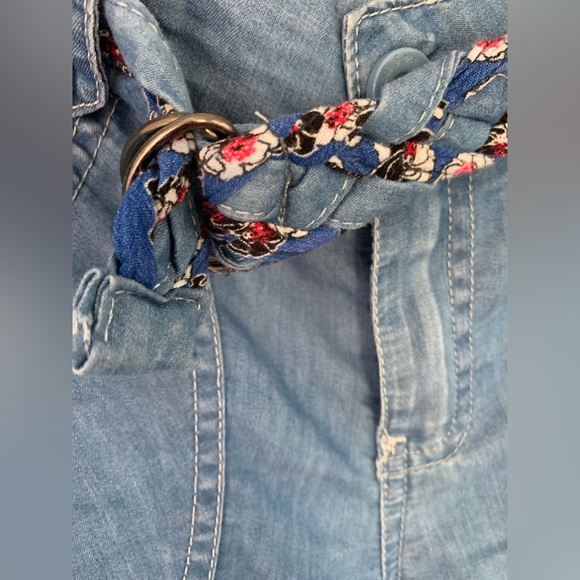 One 5 One Jean shorts with woven belt - Picture 3 of 6